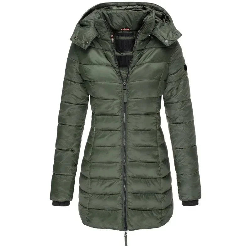 Jaqueta Parka Feminina Puffer Justa ao Corpo - Ziômen