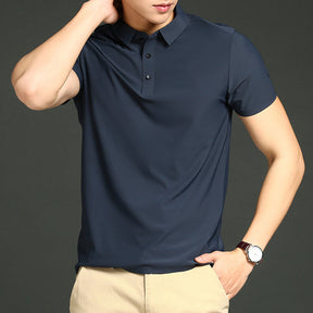 Camisa Polo Elegance - Tecido em Seda Gelo