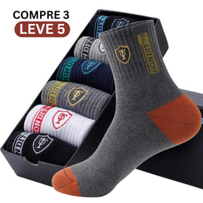 5 Pares de Meias Respiráveis Comfort