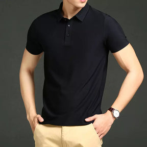 Camisa Polo Elegance - Tecido em Seda Gelo