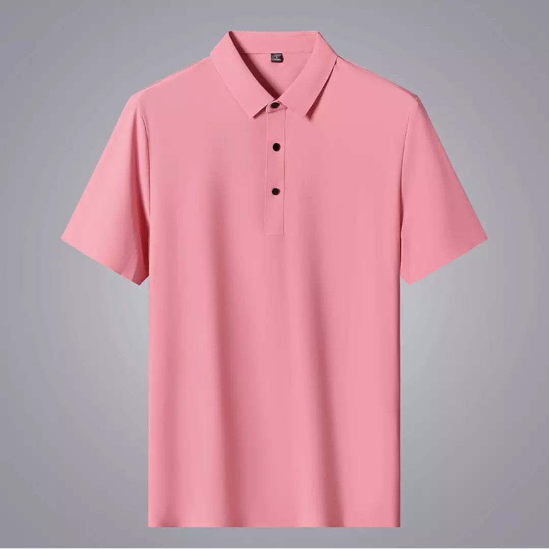 Camisa Polo Elegance - Tecido em Seda Gelo