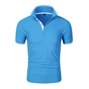 Camisa Masculina Esportiva Gola Polo Manga Curta Respirável