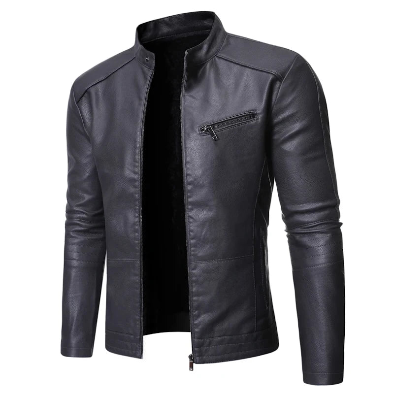 Jaqueta De Couro Masculina Slim Elegancy - Ziomen