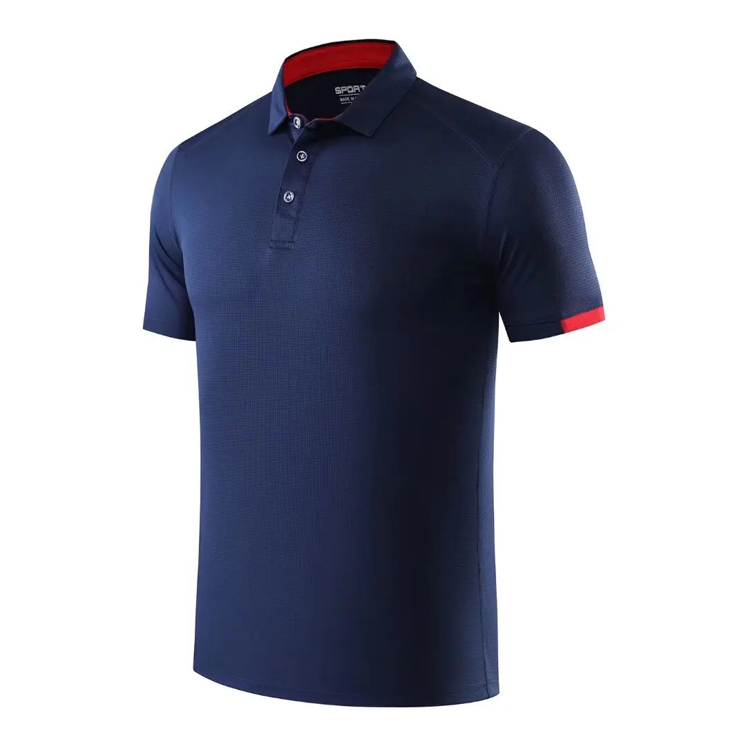 Camisa Masculina Esportiva Respirável Gola Polo Corrida Esportes