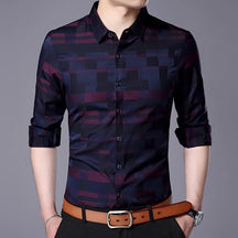 Camisa Social Masculina 2025 Design Xadrez