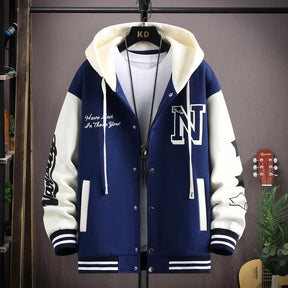 Jaqueta Masculina Varsity Colegial com Capuz NewSport - Ziômen- Promoção de Inverno Setembro