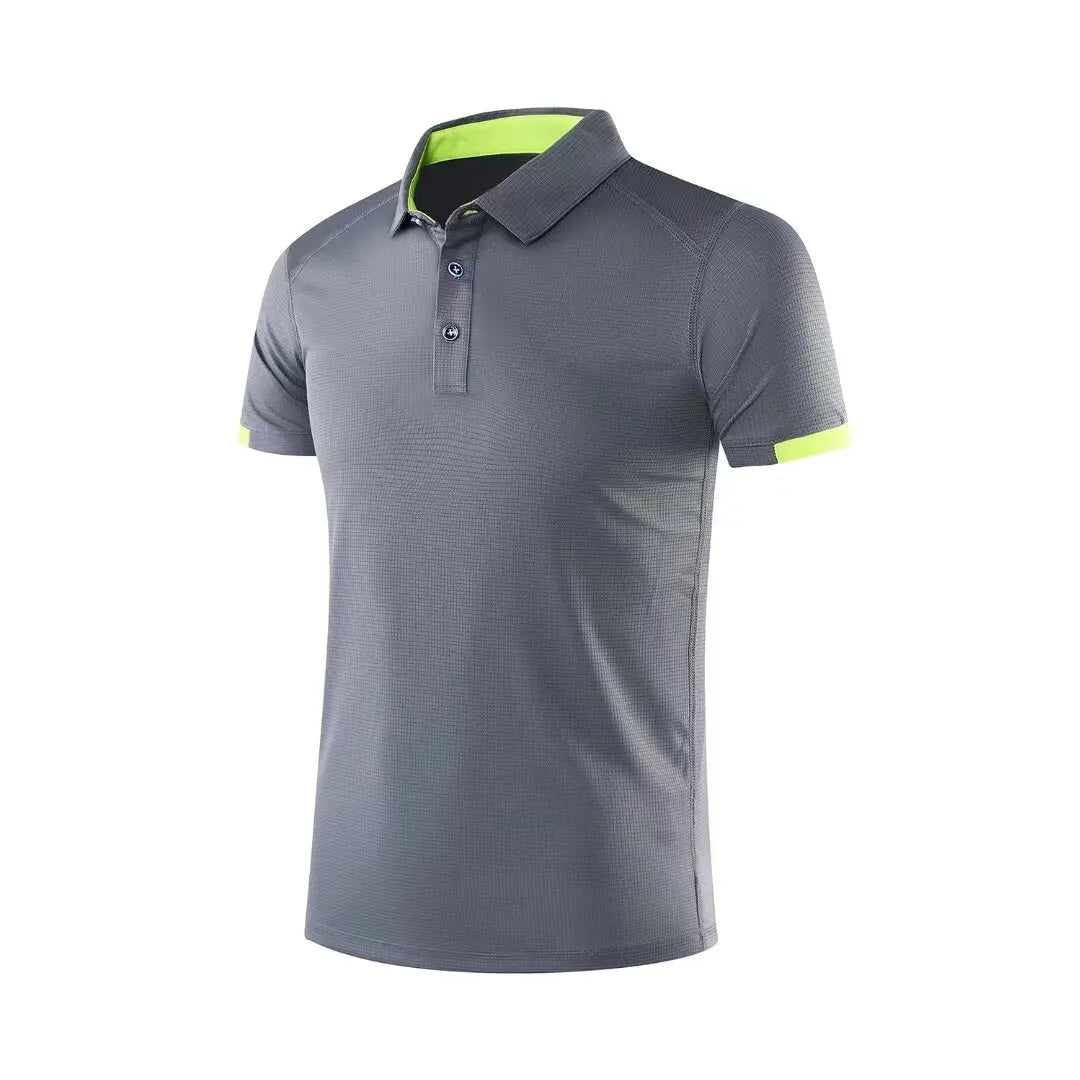 Camisa Masculina Esportiva Respirável Gola Polo Corrida Esportes