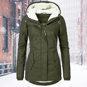 Jaqueta Parka Feminina Forrada com Lã para Inverno Glacier - Ziomen