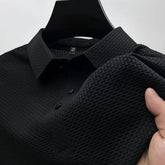 Camisa Polo Texturizada em Seda Gelo