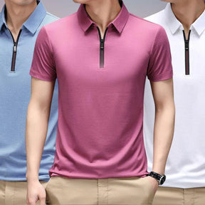 (Promoção Compre 2, Leve 3) Camisa Polo Martin em Seda Gelo