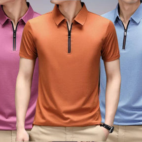 (Promoção Compre 2, Leve 3) Camisa Polo Martin em Seda Gelo