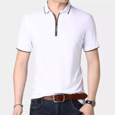 Camisa Polo Zíper Martin - Branca