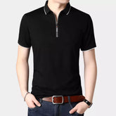 Camisa Polo Zíper Martin - Preta