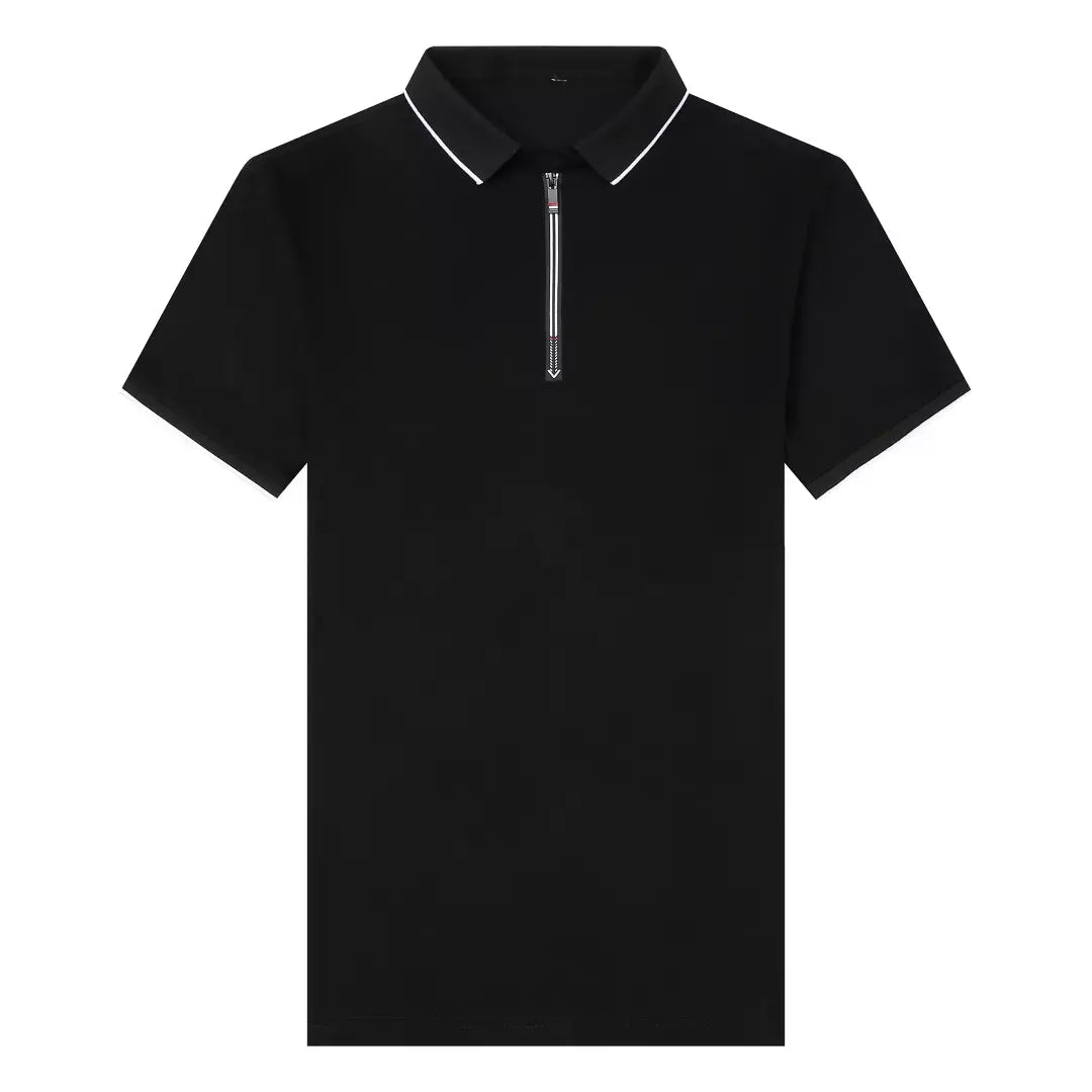 Camisa Polo Zíper Martin - Preta