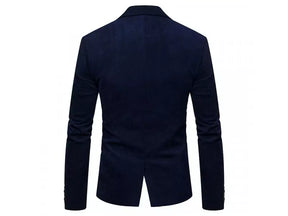 Blazer Masculino Design Camurça Elegante - Azul