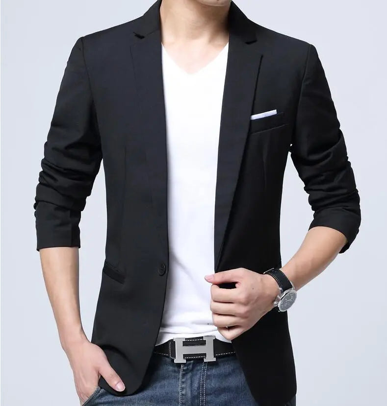 Blazer Masculino Liso - Preto