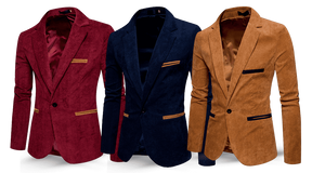 Blazer Masculino Design Camurça Elegante - Cáqui