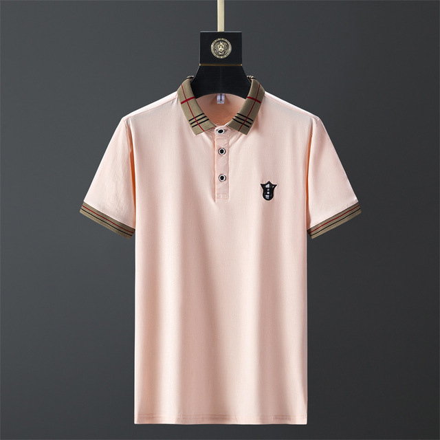 Camisa Polo Casual 100% Algodão Respirável - Rosa